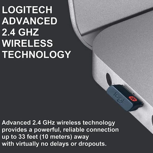 Logitech Unifying Receiver, 2.4 GHz Wireless Technology, USB Plug Compatible with all Logitech Unifying Devices like Wireless Mouse and Keyboard, PC / Mac / Laptop - Black - Image 6