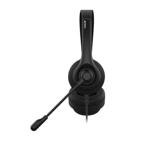 A4tech HS-8i Stereo Headset , Volume Control, Leather Ear Pads , Rotatable Mic - Black - Image 8