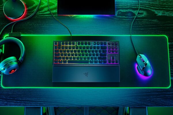 Razer Ornata V3 Tenkeyless - Low Profile Gaming Mechanical Membrane Wired Keyboard - BLACK - Image 6