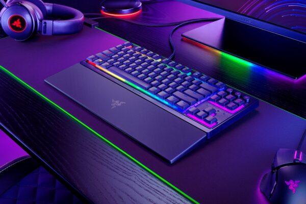 Razer Ornata V3 Tenkeyless - Low Profile Gaming Mechanical Membrane Wired Keyboard - BLACK - Image 8