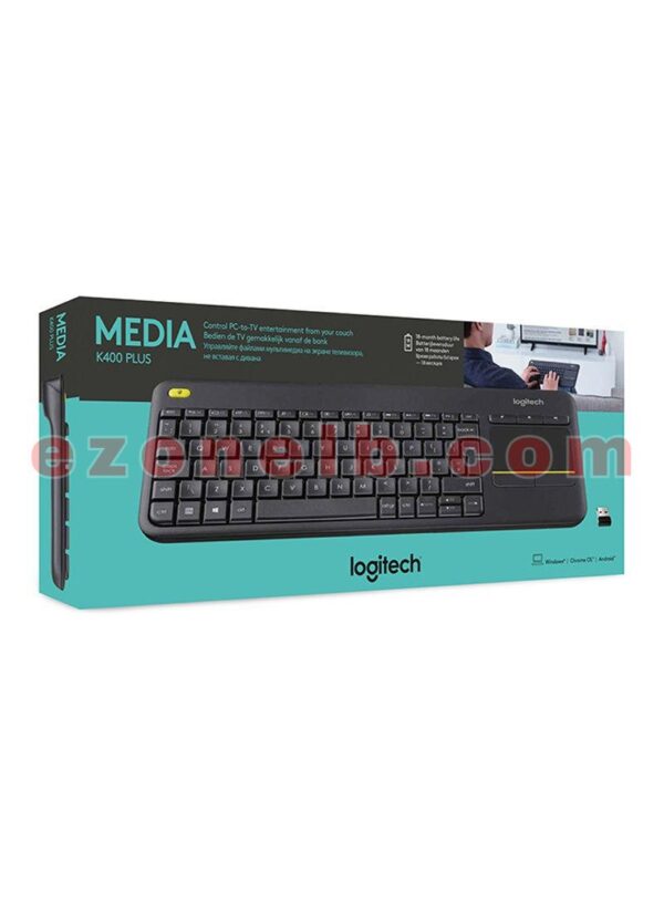 LOGITECH K400 PLUS WIRELESS KEYBOARD & TOUCHPAD