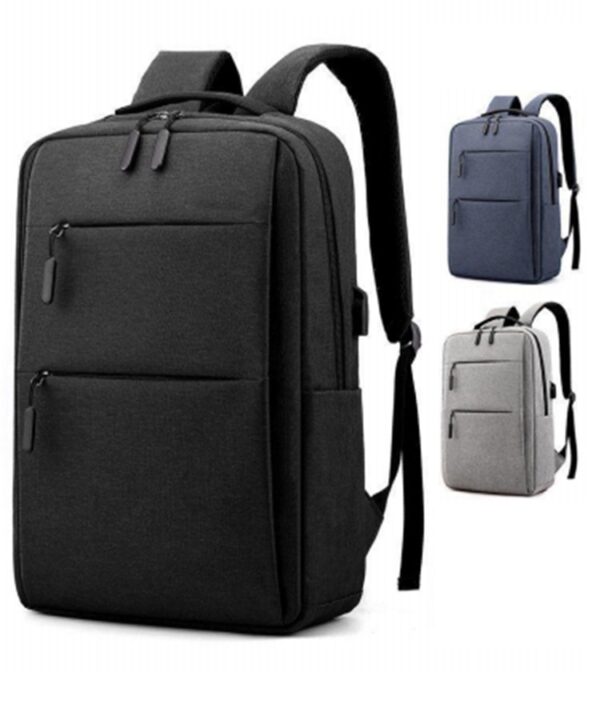 Laptop Backpack - for Tablets & Laptops up to 15.6" - Waterproof - Electronics Protection  - Scratchproof - Travel Friendly - Organized Compartments - USB Charge Port - Slim Casual Business Design - Heavy Duty - 42 x 12 x 30 cm - Black  - Image 9