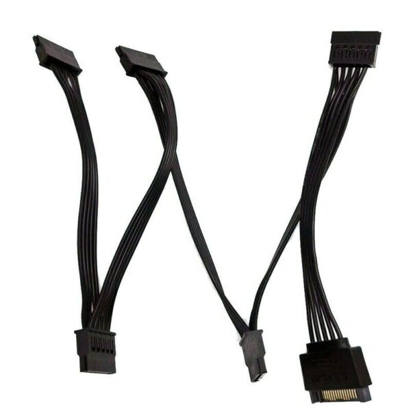 15 PIN SATA Power Extension Cable 1 Male to 5 Female - Image 2