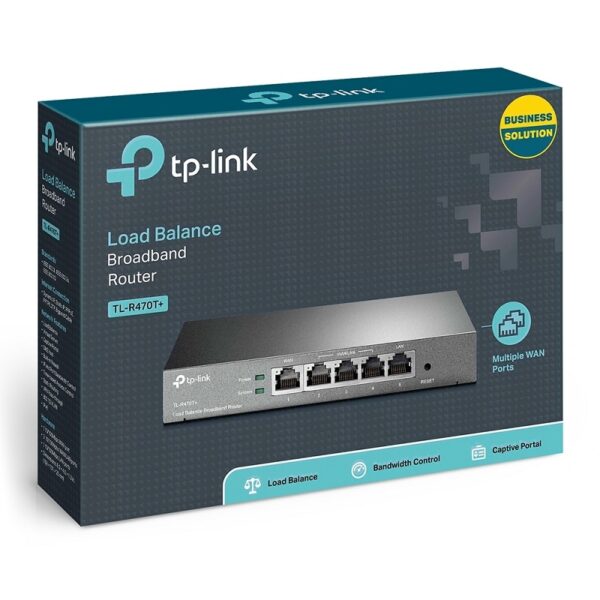 TP-LINK Load Balance Broadband Router (TL-R470T+) Up to 4 WAN ports, PPPoE Server, Marshals bandwidth resource - Image 4