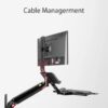 Sit Stand Workstation Wall Mount Height Adjustable Sit-Stand Converter for 22” -32” Screens with Keyboard Tray, VESA 75/100, Load Capacity from 3 – 9 kg - Image 4