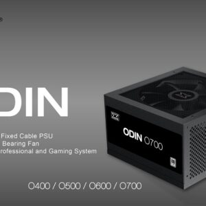 Xigmatek ODIN O700 Power Supply , 700W, 80 Plus Certified , Flat Cables - Single 12V Input - Active PFC  - 120mm Fan - 140mm Length PSU - Multi GPU Support - Black