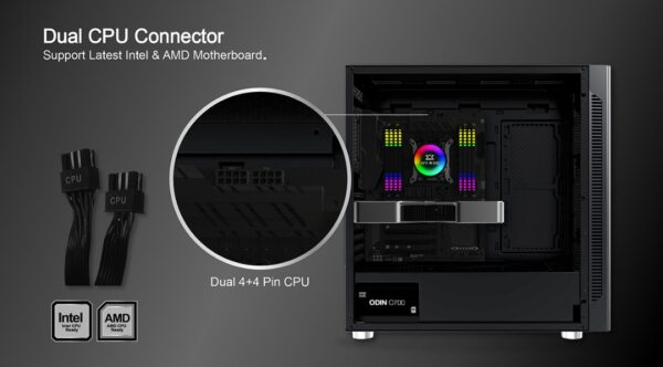 Xigmatek ODIN O700 Power Supply , 700W, 80 Plus Certified , Flat Cables - Single 12V Input - Active PFC  - 120mm Fan - 140mm Length PSU - Multi GPU Support - Black - Image 5