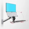 Sit Stand Workstation Wall Mount Height Adjustable Sit-Stand Converter for 22” -32” Screens with Keyboard Tray, VESA 75/100, Load Capacity from 3 – 9 kg - Image 3